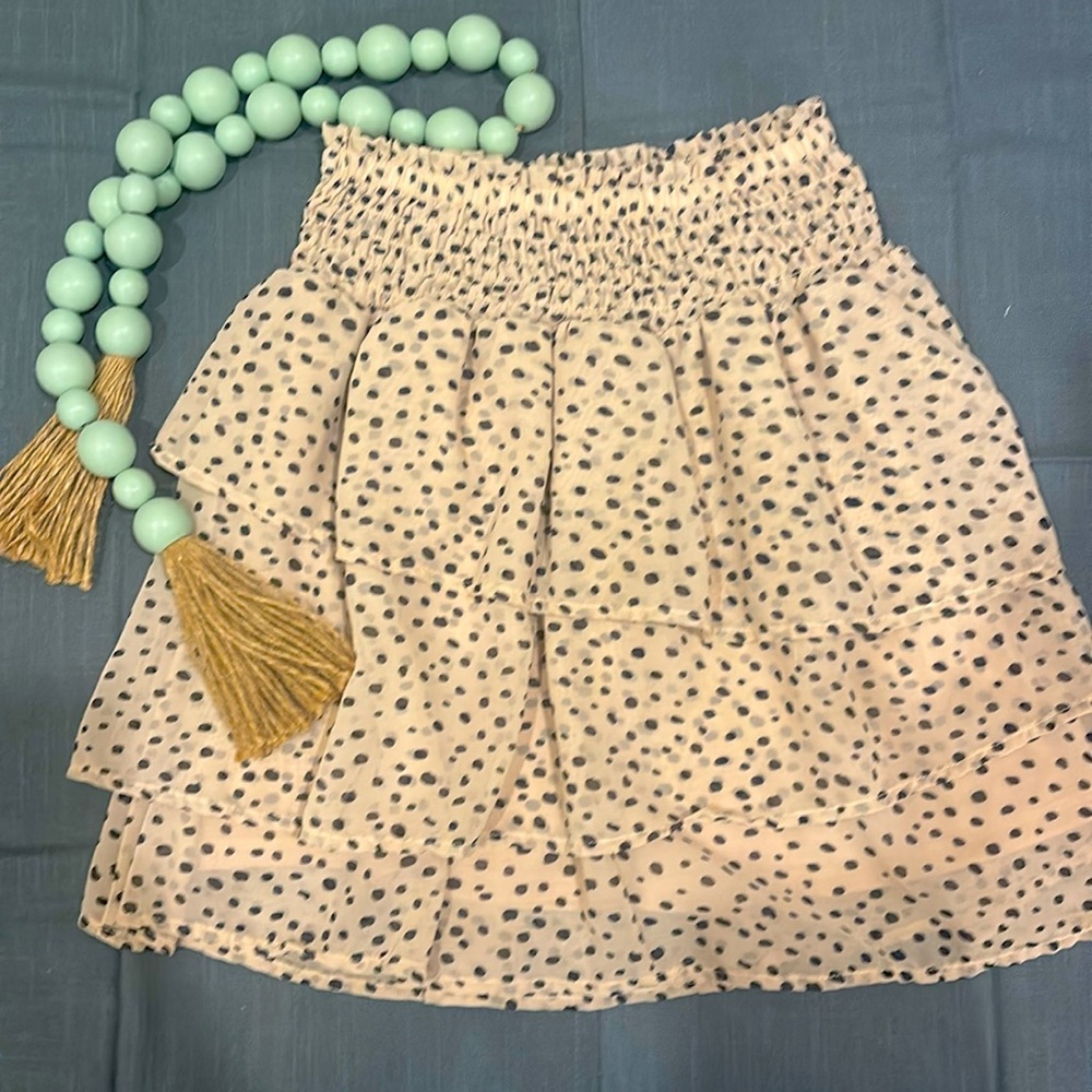 Girls h&m ruffle printed skirt size 12/14